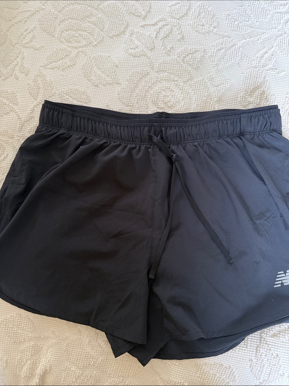 New Balance Mens Black Athletic Running Shorts